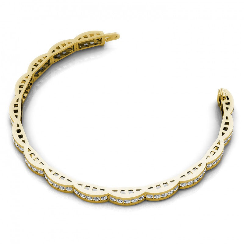 Round Diamonds 2.00CT Designer Diamond Bracelet in 14KT Rose Gold