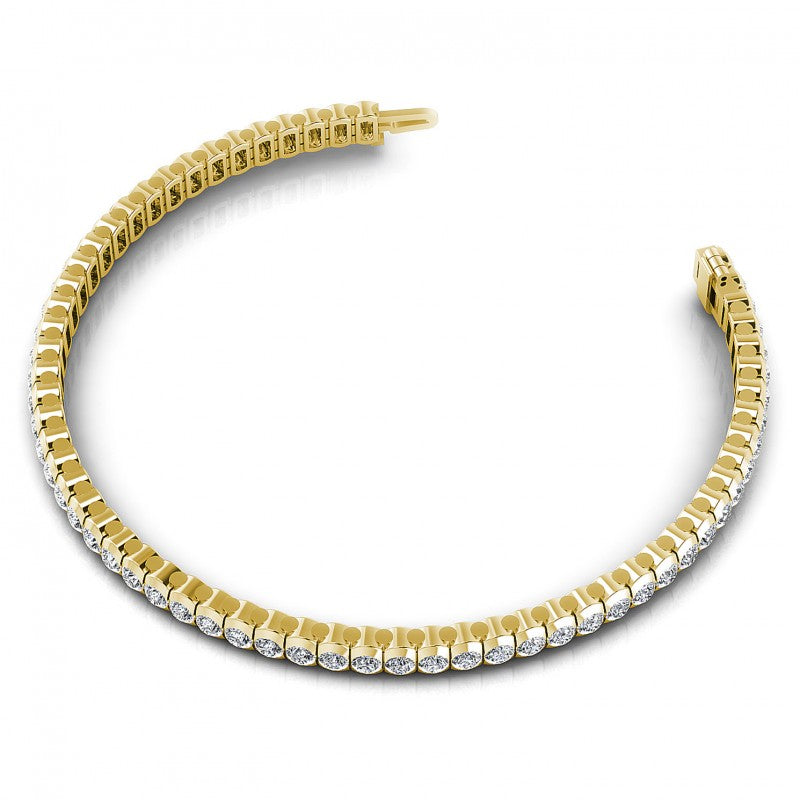Round Cut Diamonds Tennis Bracelet in 14KT Rose Gold