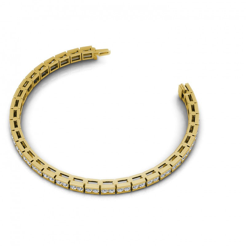 Round Cut Diamonds Tennis Bracelet in 14KT Rose Gold