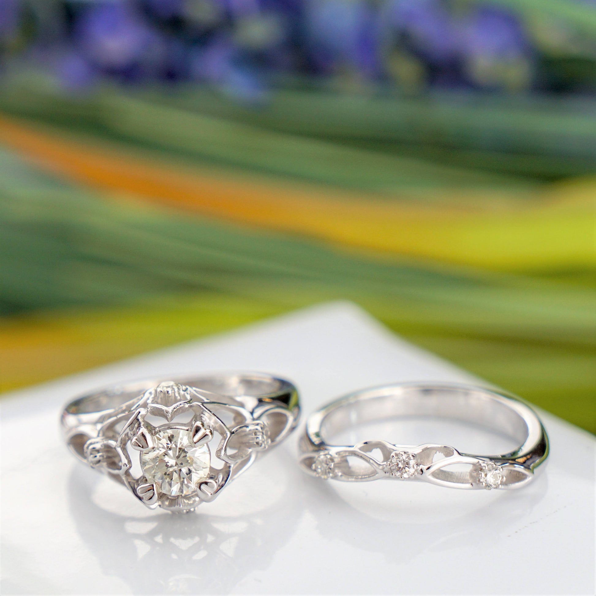 Bridal Sets 0.55-1.70CT Round Cut Diamonds