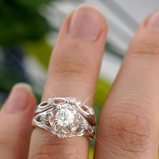 Bridal Sets 0.55-1.70CT Round Cut Diamonds