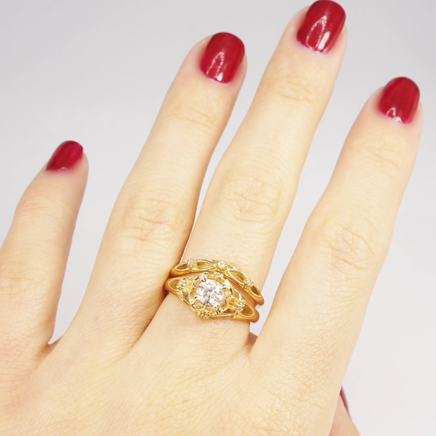 Bridal Sets 0.55-1.70CT Round Cut Diamonds