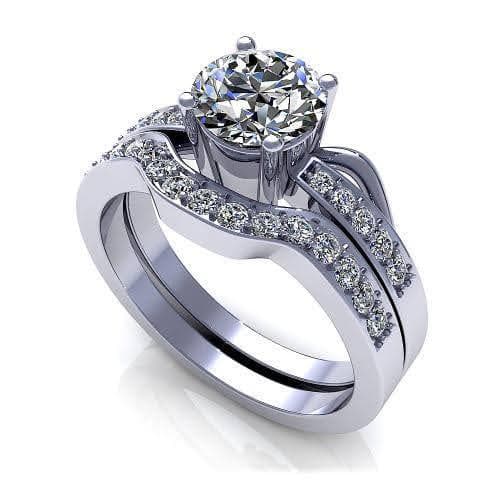 Bridal Sets 0.75-1.90CT Round Cut Diamonds