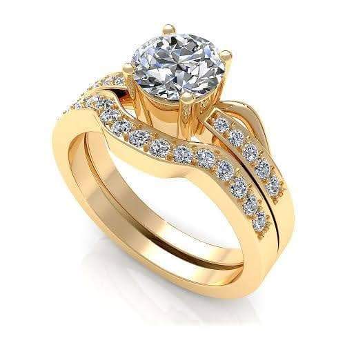 Bridal Sets 0.75-1.90CT Round Cut Diamonds