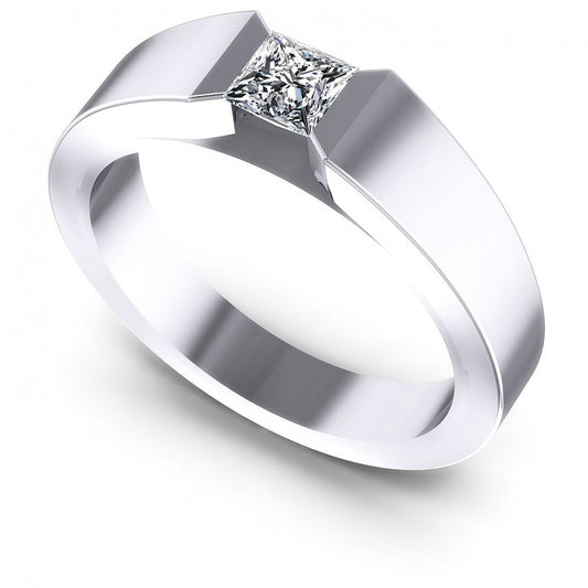 Princess Diamonds 0.35CT Solitaire Ring in 14KT White Gold