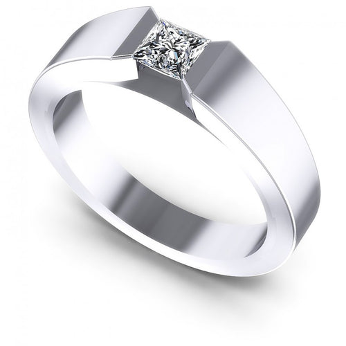 Princess Diamonds 0.35CT Solitaire Ring in 14KT White Gold