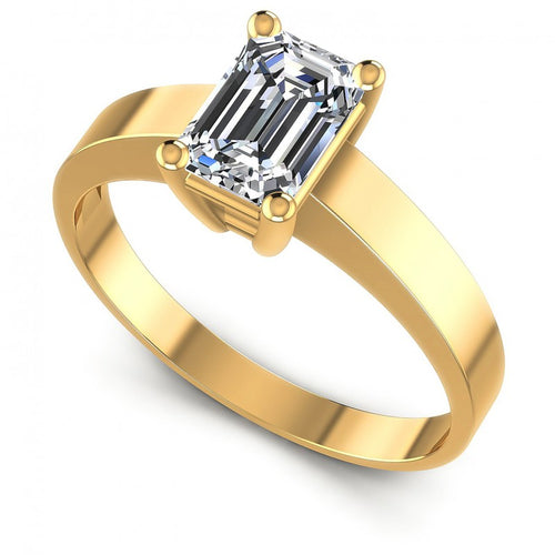 Emerald Diamonds 0.35CT Solitaire Ring in 14KT White Gold