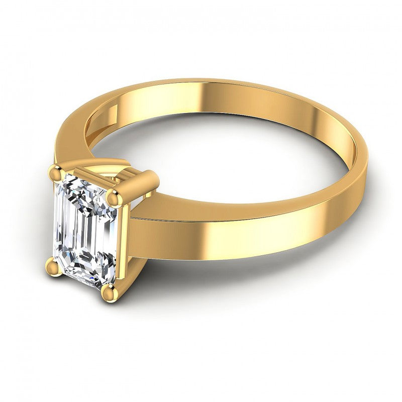 Emerald Diamonds 0.35CT Solitaire Ring in 14KT Rose Gold