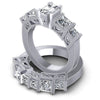 Princess And Emerald Cut Diamonds Bridal Set in 14KT Rose Gold