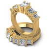 Princess And Emerald Cut Diamonds Bridal Set in 14KT Rose Gold