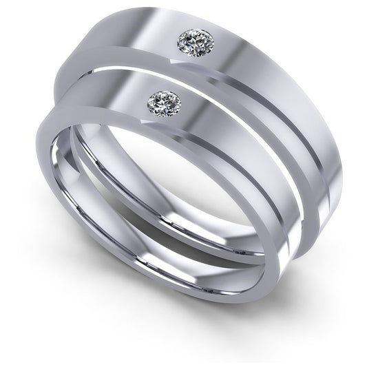 Round Cut Diamonds Wedding Sets in 14KT White Gold