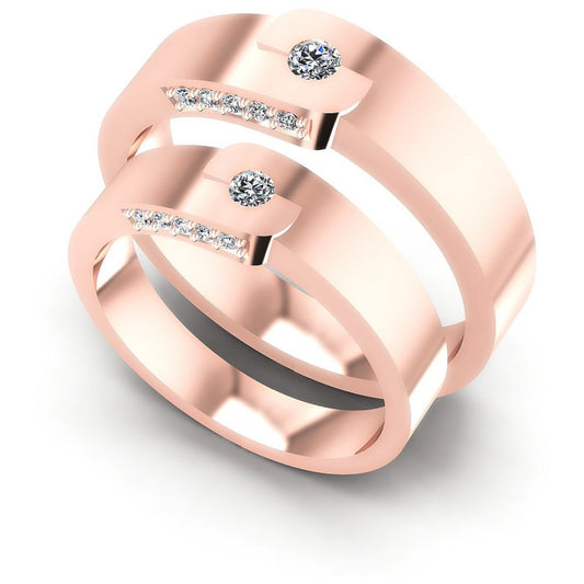 Round Cut Diamonds Wedding Sets in 18KT White Gold