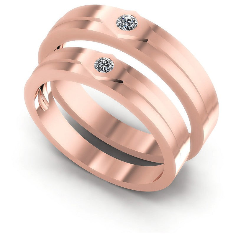Round Cut Diamonds Wedding Sets in 18KT White Gold