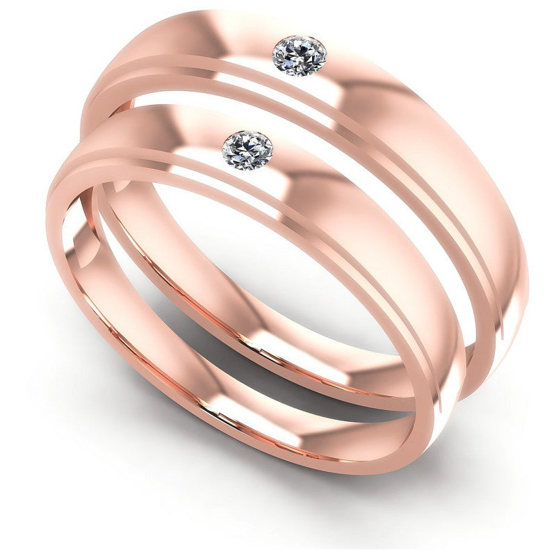 Round Cut Diamonds Wedding Sets in 18KT White Gold