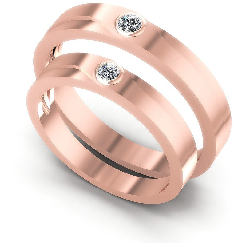 Round Cut Diamonds Wedding Sets in 18KT White Gold