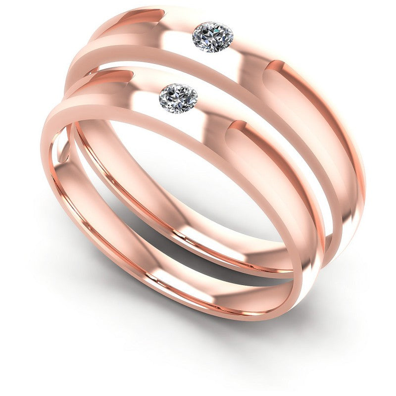 Round Cut Diamonds Wedding Sets in 18KT White Gold