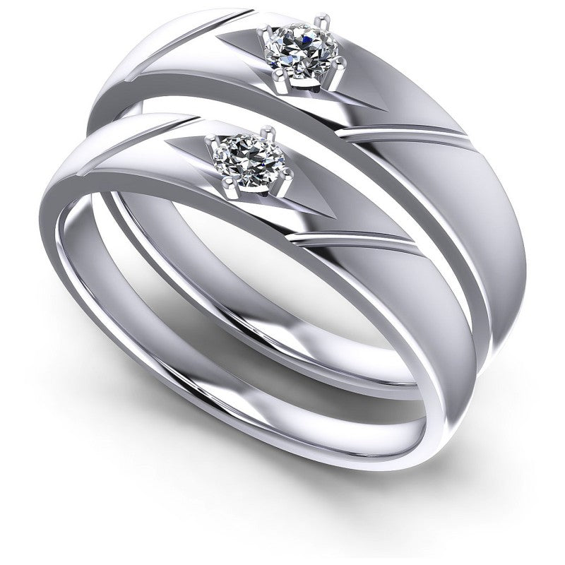 Round Cut Diamonds Wedding Sets in 14KT White Gold