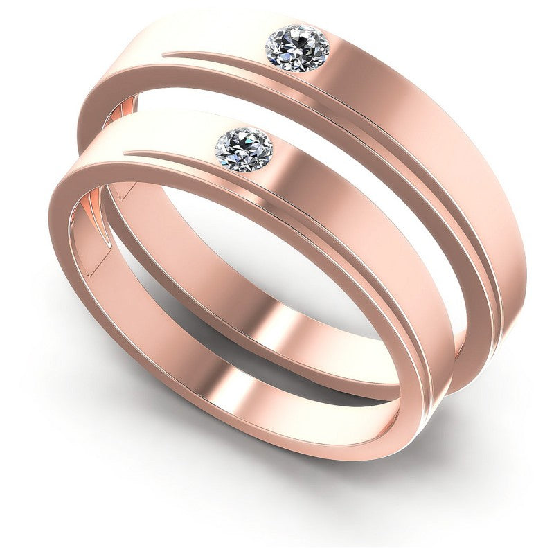 Round Cut Diamonds Wedding Sets in 18KT White Gold