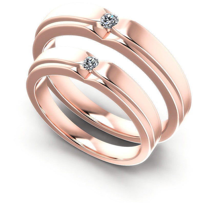 Round Cut Diamonds Wedding Sets in 18KT White Gold