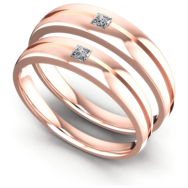 Princess Cut Diamonds Wedding Sets in 18KT White Gold