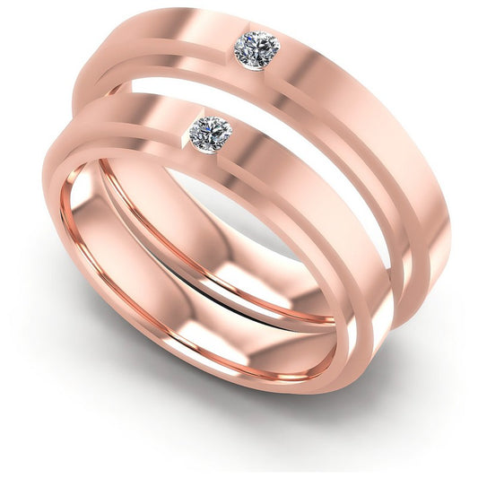 Round Cut Diamonds Wedding Sets in 18KT White Gold