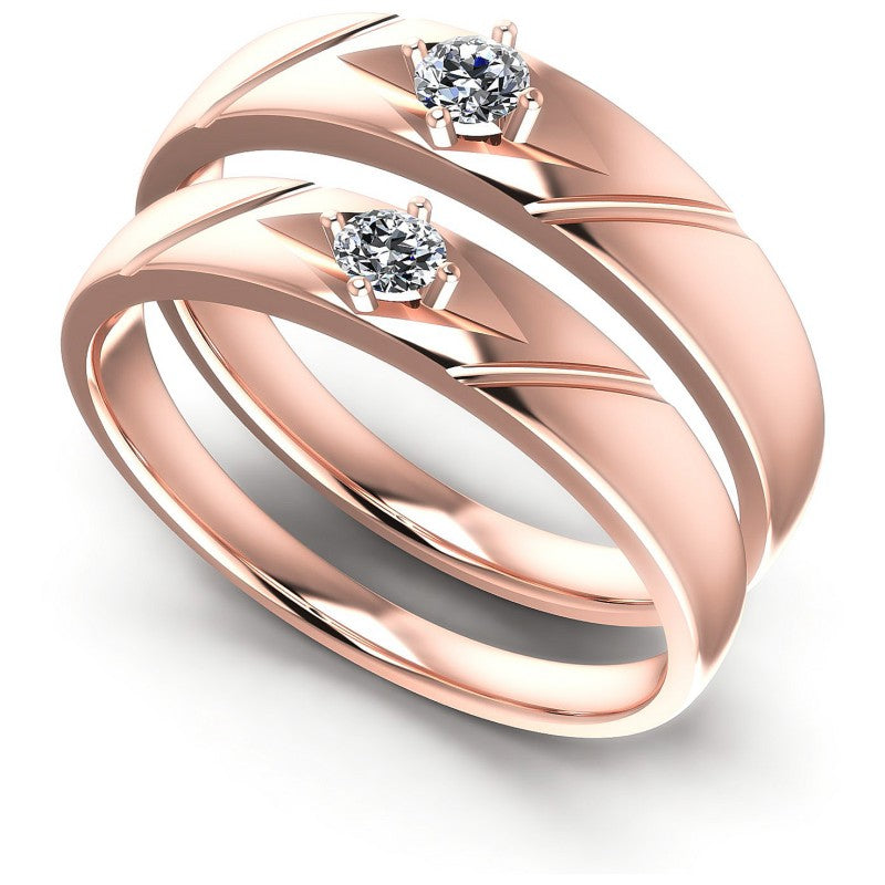 Round Cut Diamonds Wedding Sets in 18KT White Gold