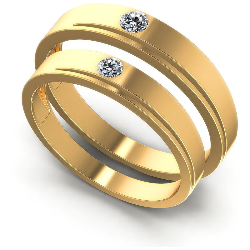Round Cut Diamonds Wedding Sets in 14KT White Gold
