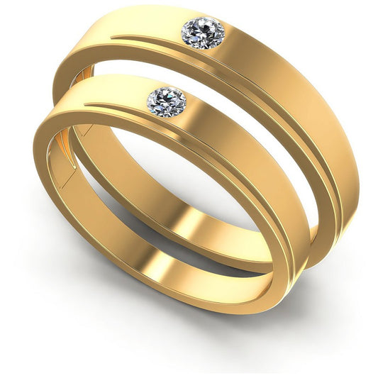 Round Cut Diamonds Wedding Sets in 14KT White Gold