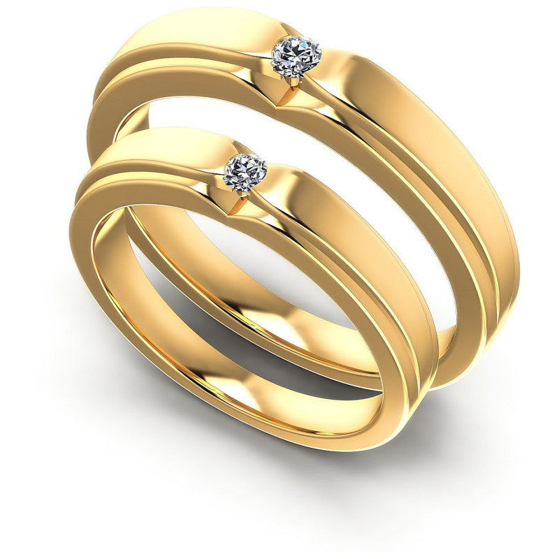 Round Cut Diamonds Wedding Sets in 14KT White Gold