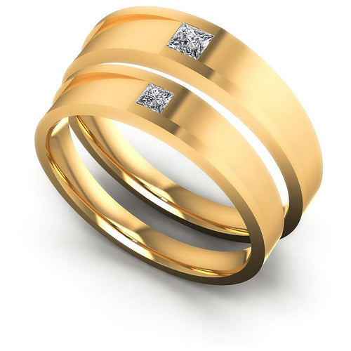 Princess Diamonds 0.15CT Wedding Sets in 14KT White Gold