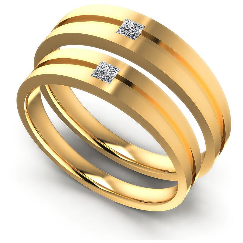 Princess Cut Diamonds Wedding Sets in 14KT White Gold