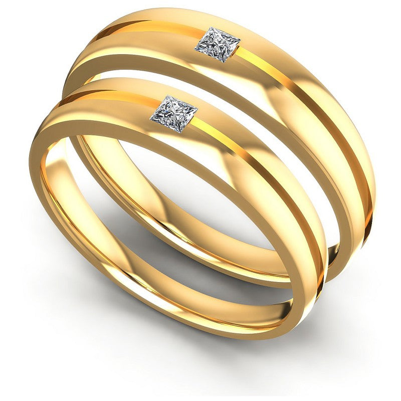 Princess Cut Diamonds Wedding Sets in 14KT White Gold