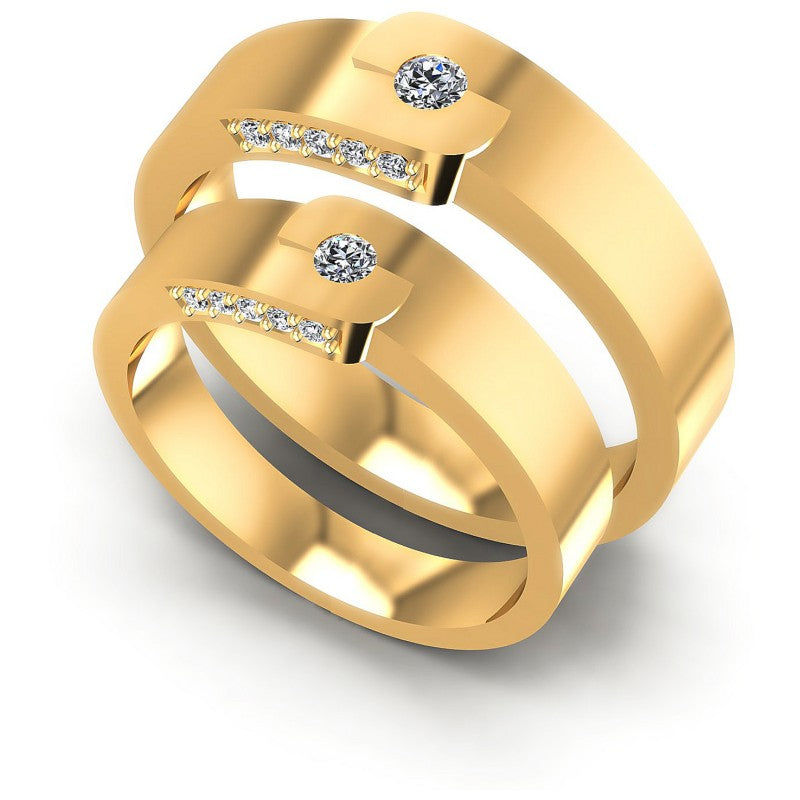 Round Cut Diamonds Wedding Sets in 14KT White Gold