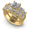 Princess Diamonds 3.40CT Bridal Set in 14KT White Gold