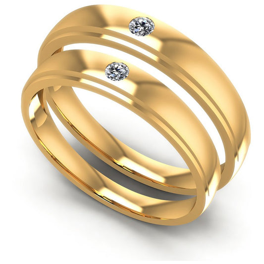 Round Cut Diamonds Wedding Sets in 14KT White Gold