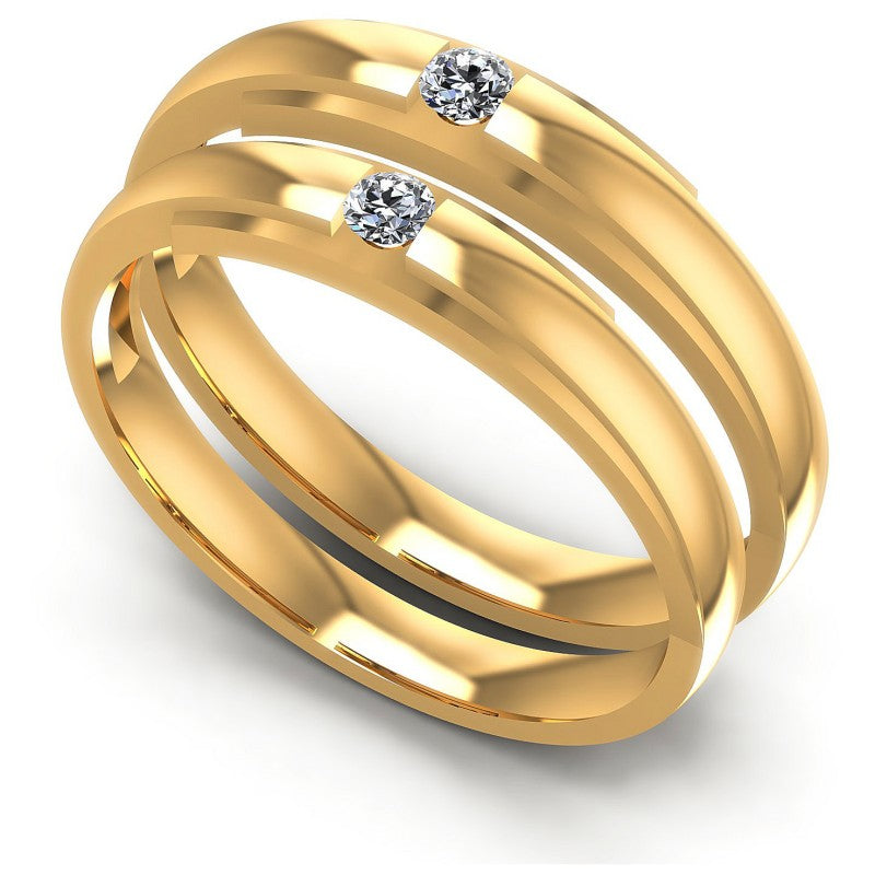 Round Cut Diamonds Wedding Sets in 14KT White Gold