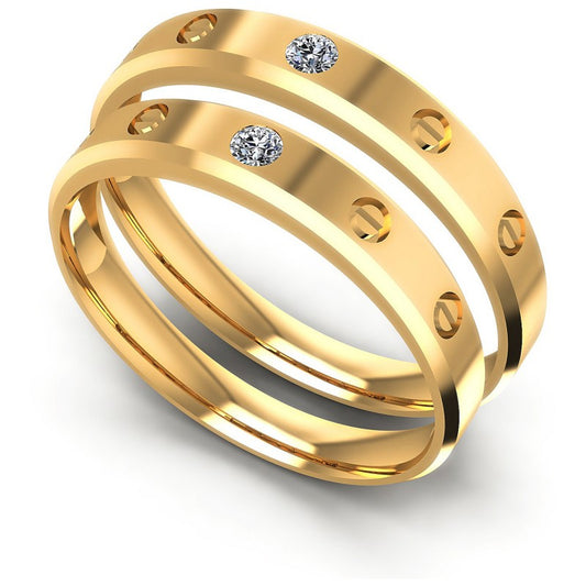 Round Cut Diamonds Wedding Sets in 14KT White Gold