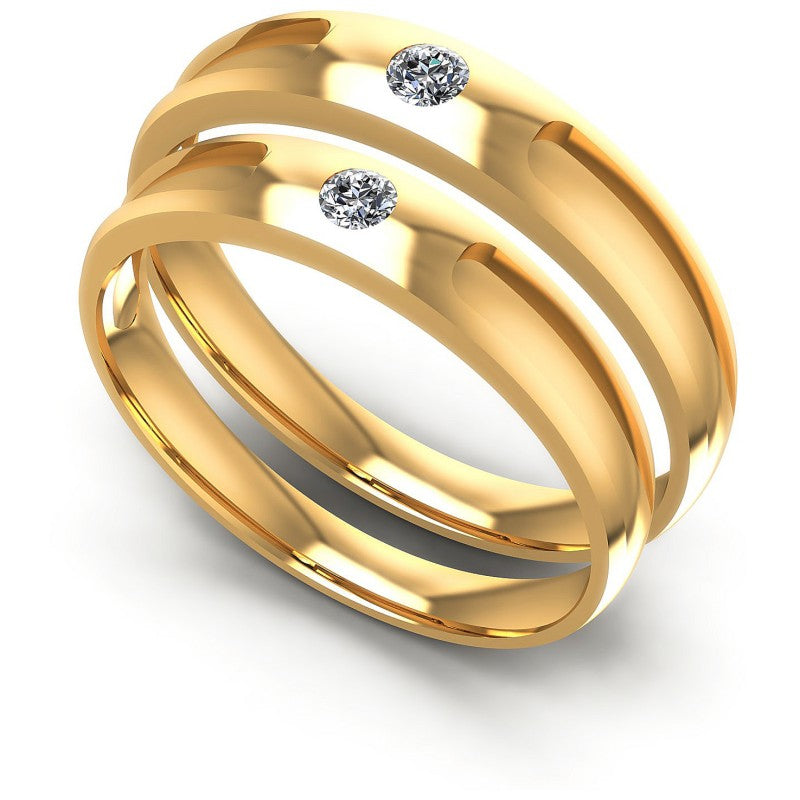 Round Cut Diamonds Wedding Sets in 14KT White Gold