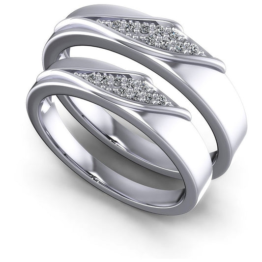 Round Cut Diamonds Wedding Sets in 14KT White Gold