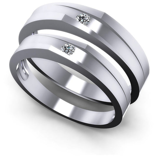Round Cut Diamonds Wedding Sets in 14KT White Gold