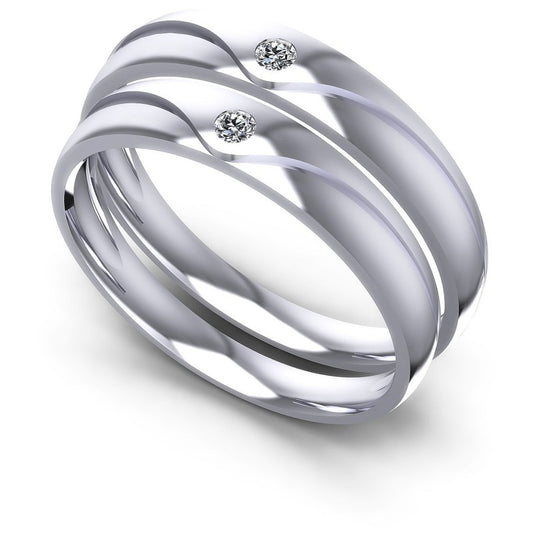 Round Cut Diamonds Wedding Sets in 14KT White Gold