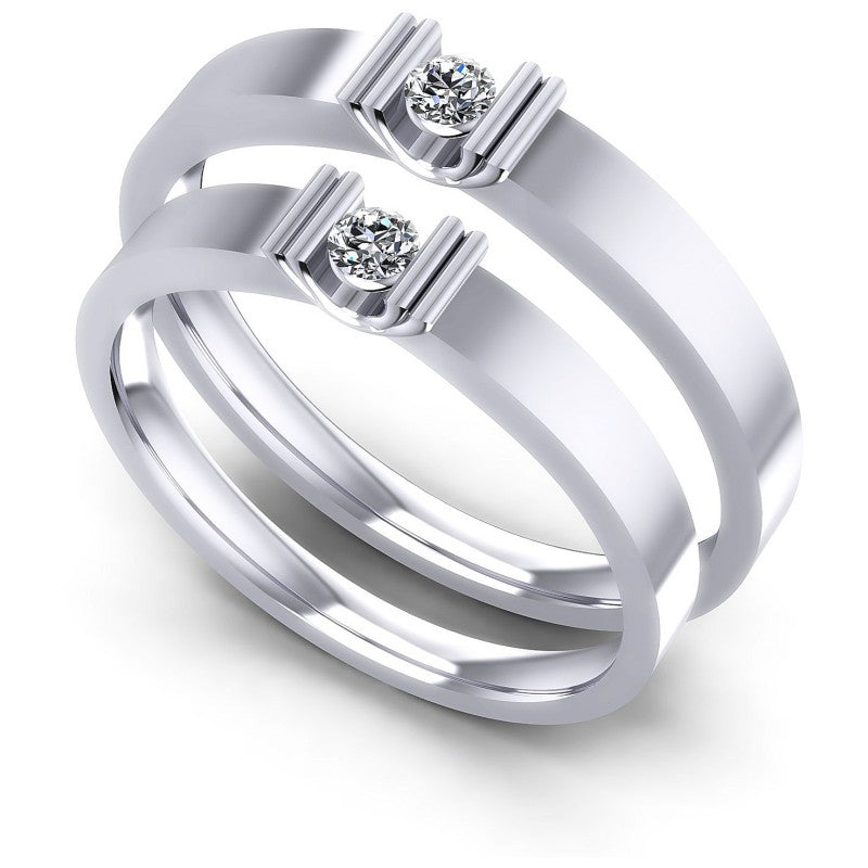 Round Cut Diamonds Wedding Sets in 14KT White Gold