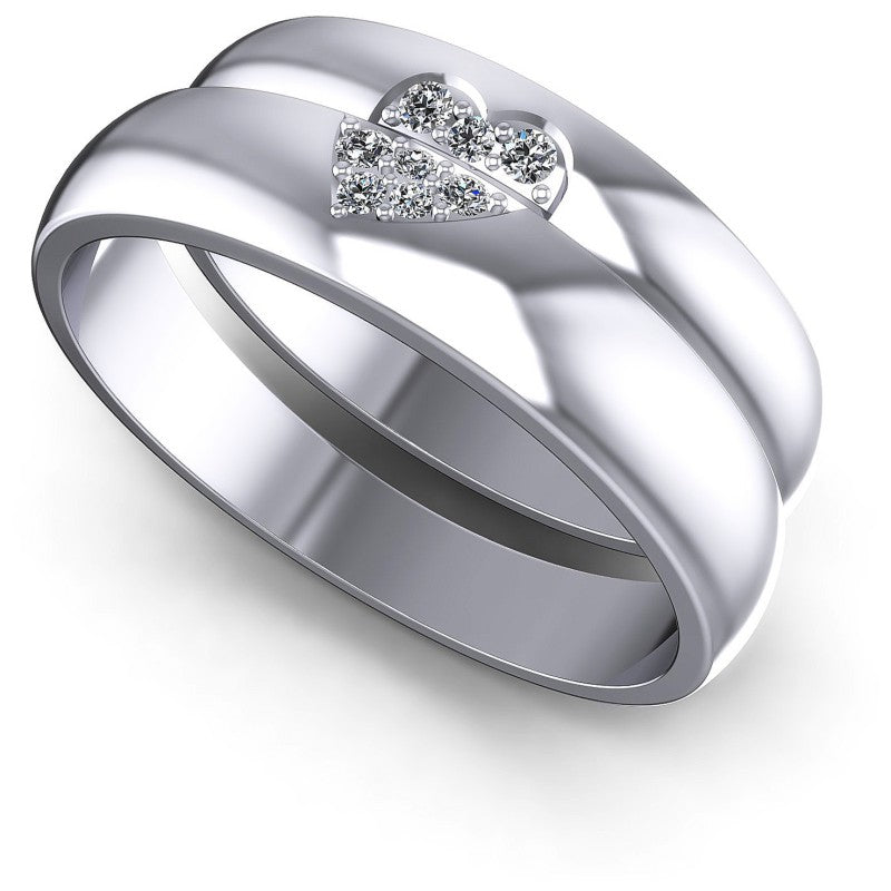 Round Cut Diamonds Wedding Sets in 14KT White Gold