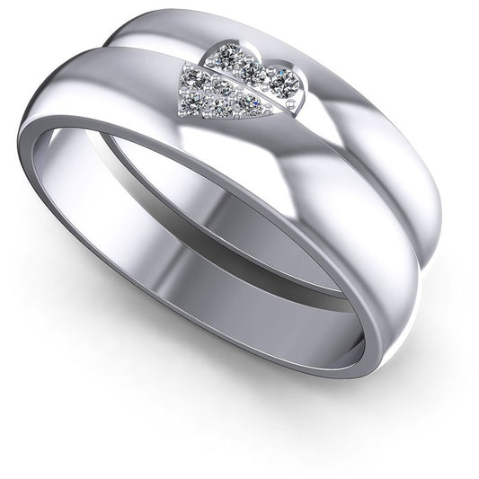 Round Cut Diamonds Wedding Sets in 14KT White Gold