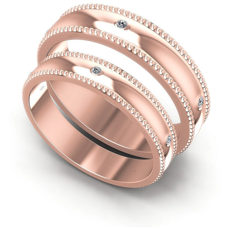 Round Cut Diamonds Wedding Sets in 18KT White Gold