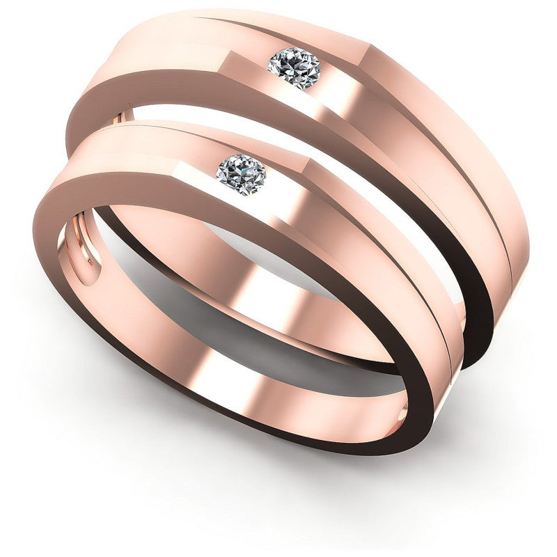 Round Cut Diamonds Wedding Sets in 18KT White Gold