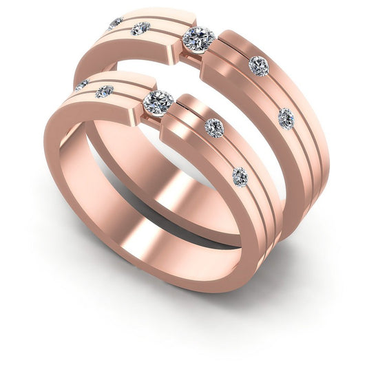 Round Cut Diamonds Wedding Sets in 18KT White Gold
