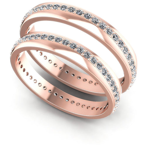 Round Cut Diamonds Wedding Sets in 18KT White Gold