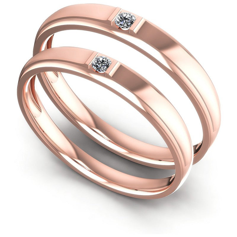 Round Cut Diamonds Wedding Sets in 18KT White Gold