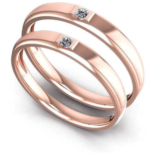Round Cut Diamonds Wedding Sets in 18KT White Gold